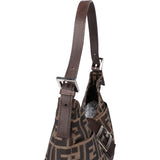 Fendi FF Monogram Baguette Buckle Shoulder Bag