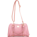 MCM Pebbled Leather Essential Studded Boston Handbag