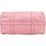 MCM Pebbled Leather Essential Studded Boston Handbag