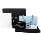 Chanel Quilted Caviar Leather CC Single Flap Mini Crossbody Bag