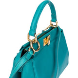 Fendi Blue Leather Peekaboo Handbag