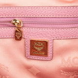 MCM Pebbled Leather Essential Studded Boston Handbag