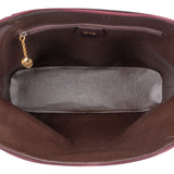 Gucci Purple Leather Bamboo Handbag