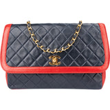 Chanel Quilted Lambskin 24K Gold Single Flap Crossbody Bag