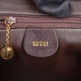 Gucci Purple Leather Bamboo Handbag