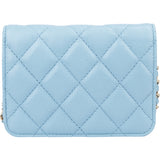 Chanel Quilted Caviar Leather CC Single Flap Mini Crossbody Bag