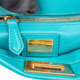 Fendi Blue Leather Peekaboo Handbag