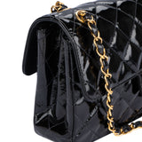 Chanel Quilted Patent Leather Small Double Face Shoulder Bag