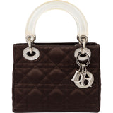Christian Dior Limited Quilted Satin Crystal Lady Dior Handbag
