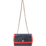 Chanel Quilted Lambskin 24K Gold Single Flap Crossbody Bag