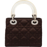 Christian Dior Limited Quilted Satin Crystal Lady Dior Handbag