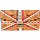 MCM Visetos Union Jack Tracy Wallet On Chain Crossbody Bag