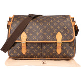 Louis Vuitton Canvas Monogram Gibeciere GM Messenger Crossbody Bag