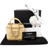 Chanel Quilted Lambskin CC Mini Vanity Handbag