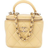 Chanel Quilted Lambskin CC Mini Vanity Handbag