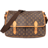 Louis Vuitton Canvas Monogram Gibeciere GM Messenger Crossbody Bag