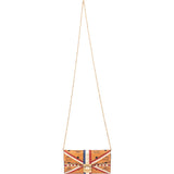 MCM Visetos Union Jack Tracy Wallet On Chain Crossbody Bag