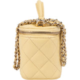 Chanel Quilted Lambskin CC Mini Vanity Handbag
