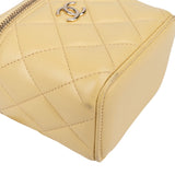 Chanel Quilted Lambskin CC Mini Vanity Handbag