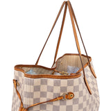Louis Vuitton Damier Azur Monogram Neverfull GM Shopper Handbag