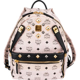 MCM Monogram Visetos Stark Studded Bicolor 2 in 1 Backpack