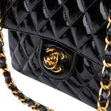 Chanel Quilted Patent Leather Small Double Face Shoulder Bag