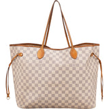 Louis Vuitton Damier Azur Monogram Neverfull GM Shopper Handbag