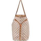Louis Vuitton Damier Azur Monogram Neverfull GM Shopper Handbag