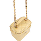 Chanel Quilted Lambskin CC Mini Vanity Handbag
