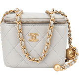 Chanel Quilted Lambskin Mini Vanity Crossbody Bag