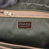 Prada Green Triangle Nylon Clutch