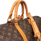 Louis Vuitton Canvas Monogram Keepall 55 Bandouliere