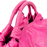 Loewe Pink Leather Mistral Handbag