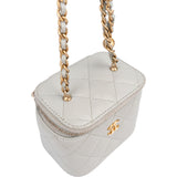 Chanel Quilted Lambskin Mini Vanity Crossbody Bag