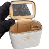 Chanel Quilted Lambskin Mini Vanity Crossbody Bag