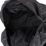 Prada Black Triangle Nylon Duffle Bag 48