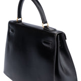 Hermès Black Boxcalf Kelly 32 Bandouliere Handbag