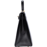 Hermès Black Boxcalf Kelly 32 Bandouliere Handbag