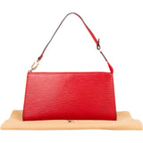 Louis Vuitton Rouge Epi Leather Pochette Accessoire Handbag - vintageandkickz