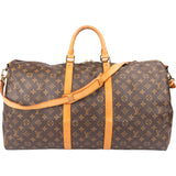 Louis Vuitton Canvas Monogram Keepall 55 Bandouliere