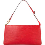 Louis Vuitton Rouge Epi Leather Pochette Accessoire Handbag - vintageandkickz