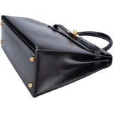 Hermès Black Boxcalf Kelly 32 Bandouliere Handbag