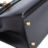 Hermès Black Boxcalf Kelly 32 Bandouliere Handbag