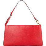 Louis Vuitton Rouge Epi Leather Pochette Accessoire Handbag - vintageandkickz