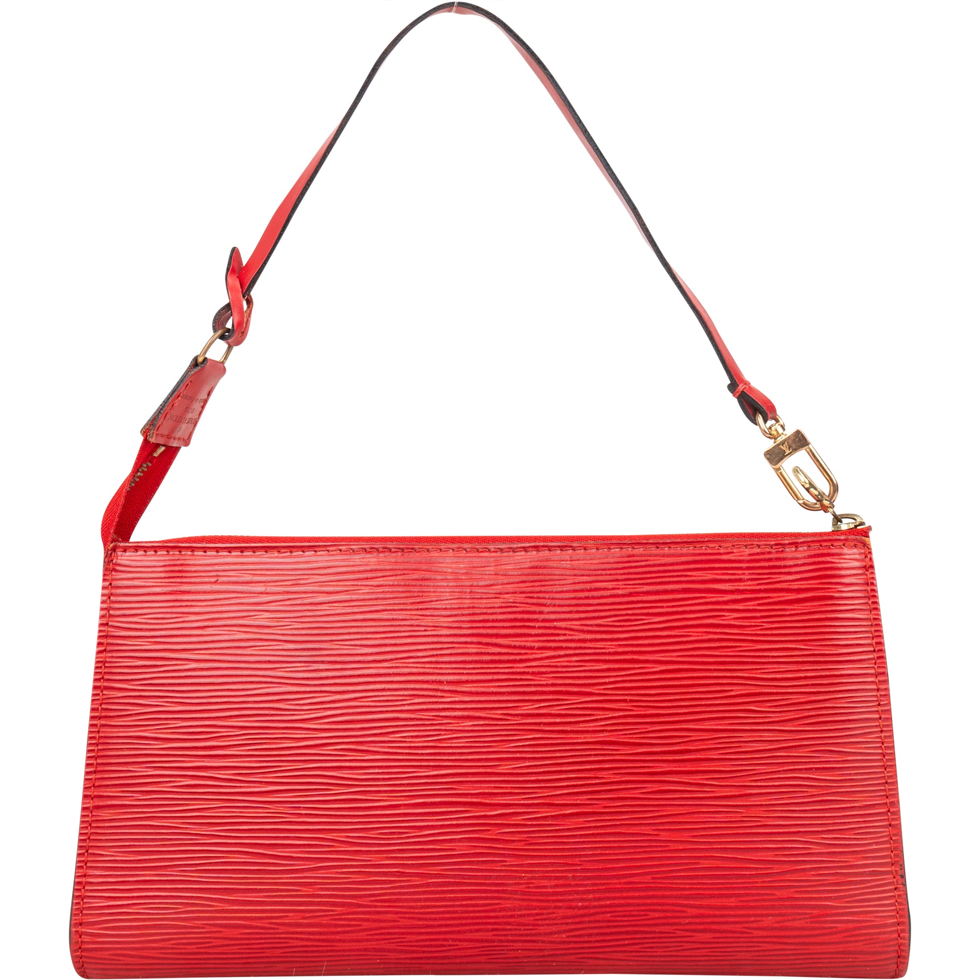 Louis Vuitton Rouge Epi Leather Pochette Accessoire Handbag - vintageandkickz