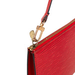 Louis Vuitton Rouge Epi Leather Pochette Accessoire Handbag - vintageandkickz