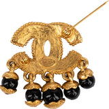 Chanel Golden Balls CC Brooch