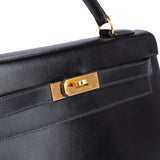 Hermès Black Boxcalf Kelly 32 Bandouliere Handbag