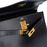 Hermès Black Boxcalf Kelly 32 Bandouliere Handbag