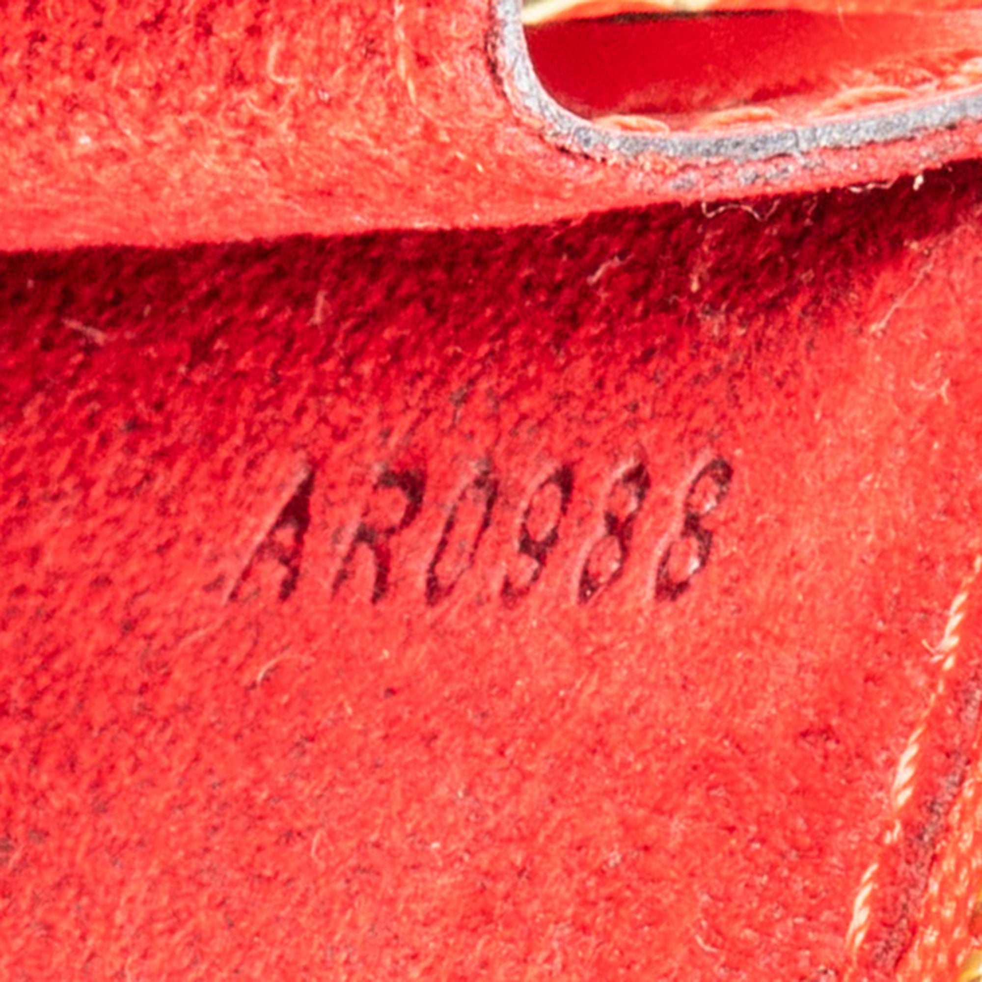 Louis Vuitton Rouge Epi Leather Pochette Accessoire Handbag - vintageandkickz